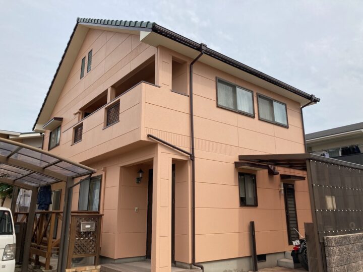 岡山市　K様邸　外壁・屋根塗装・付帯部塗装・波板交換・換気フード交換工事