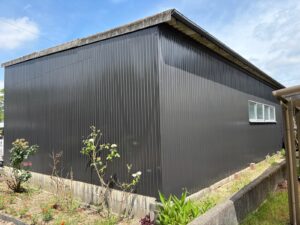 笠岡市　K様邸　倉庫の外壁塗装工事